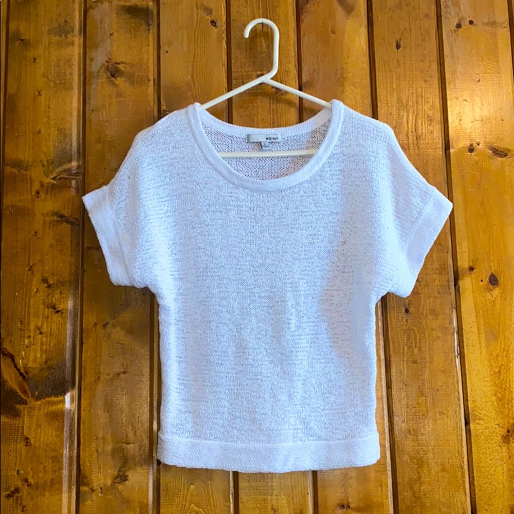 Sheer, short sleeve sweater EUC